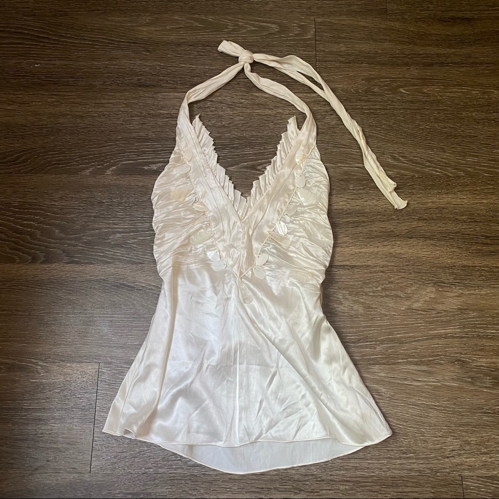 J LO shell silk halter top